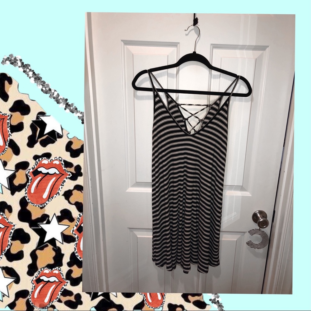 Stripped Black and White Sundress